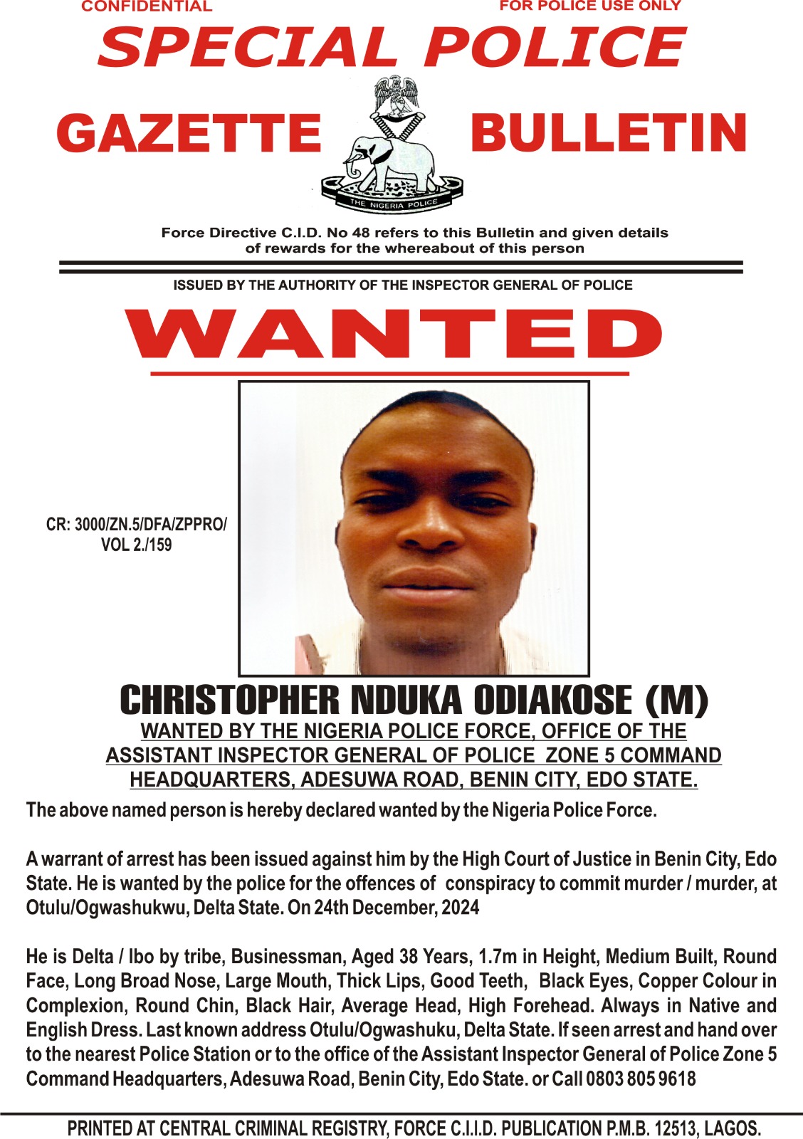 Police Arrest Christopher Oduwanor Over Alleged Murder, Other Crimes After Two Years On The Run